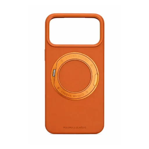 Magnetic Ring Leather Case for iP 17 Pro Max (Blue)