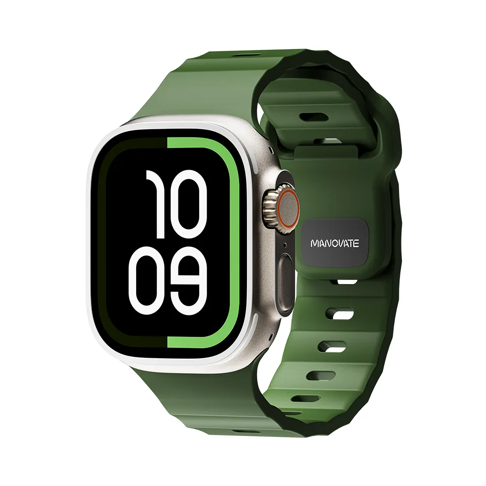 Manovate Flexfit Apple Watch Band – Olive Green