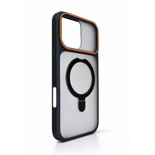 Metal Ring Stand MagSafe Case -iPhone 16 Pro Max (Black)