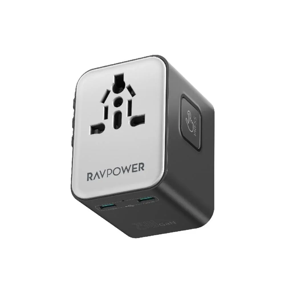 [6976633390631] RavPower RP-PC1093 7-in-1 Universal Adapter 70W for 190 Countries