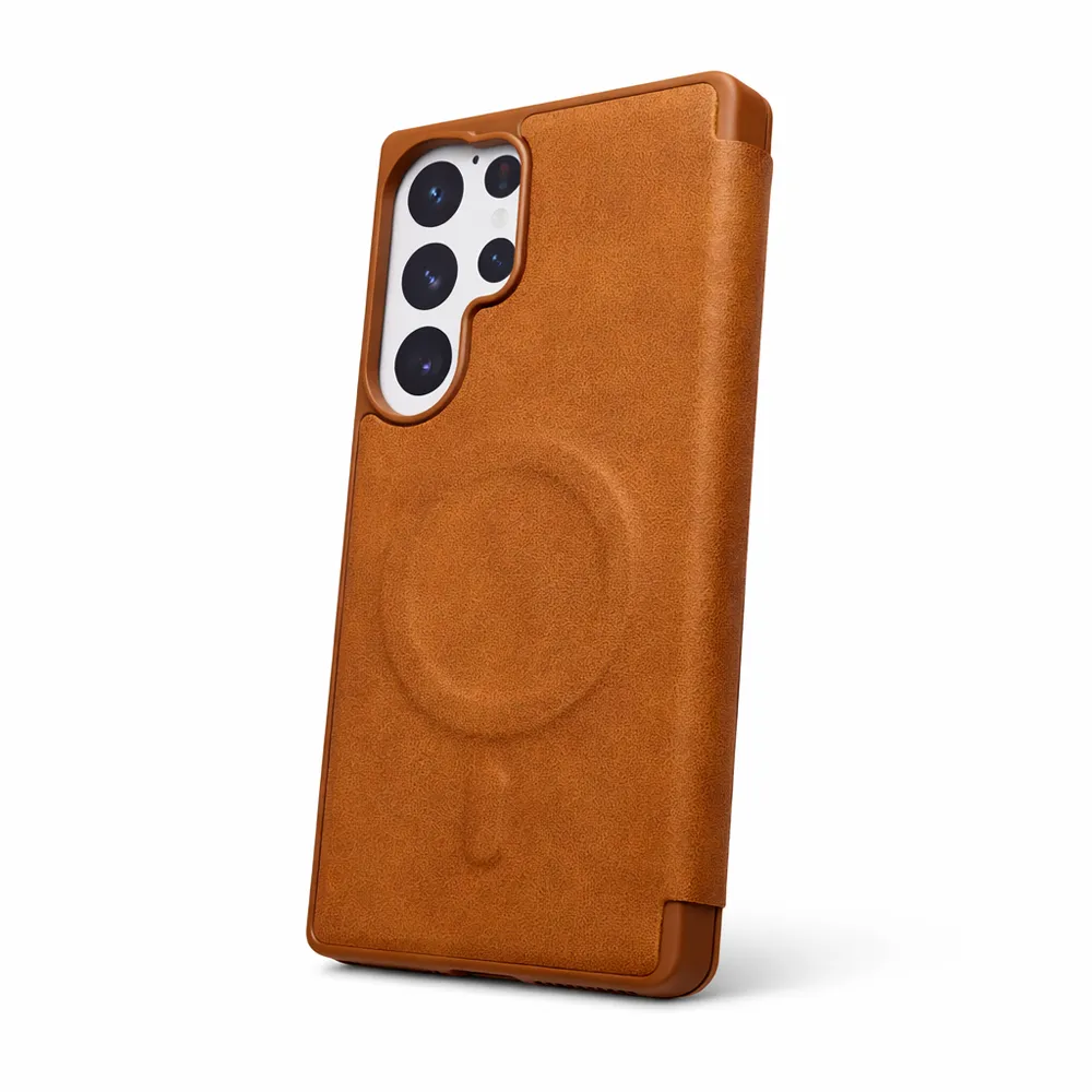 COBLUE Folding Brown Case - SAM S24 Ultra