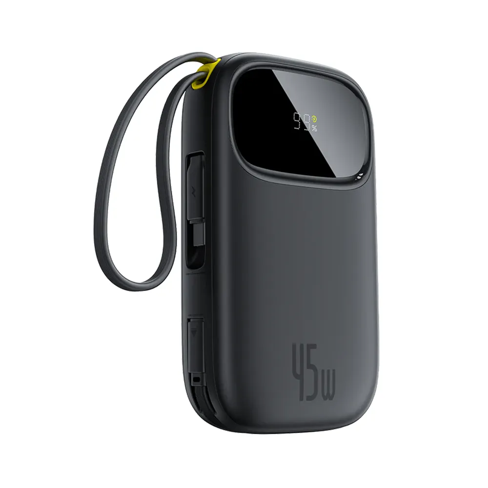 [P10082102123-00] Baseus EnerFill FC31 Power Bank 10000mAh 45W Black (2 Built-in Cables)