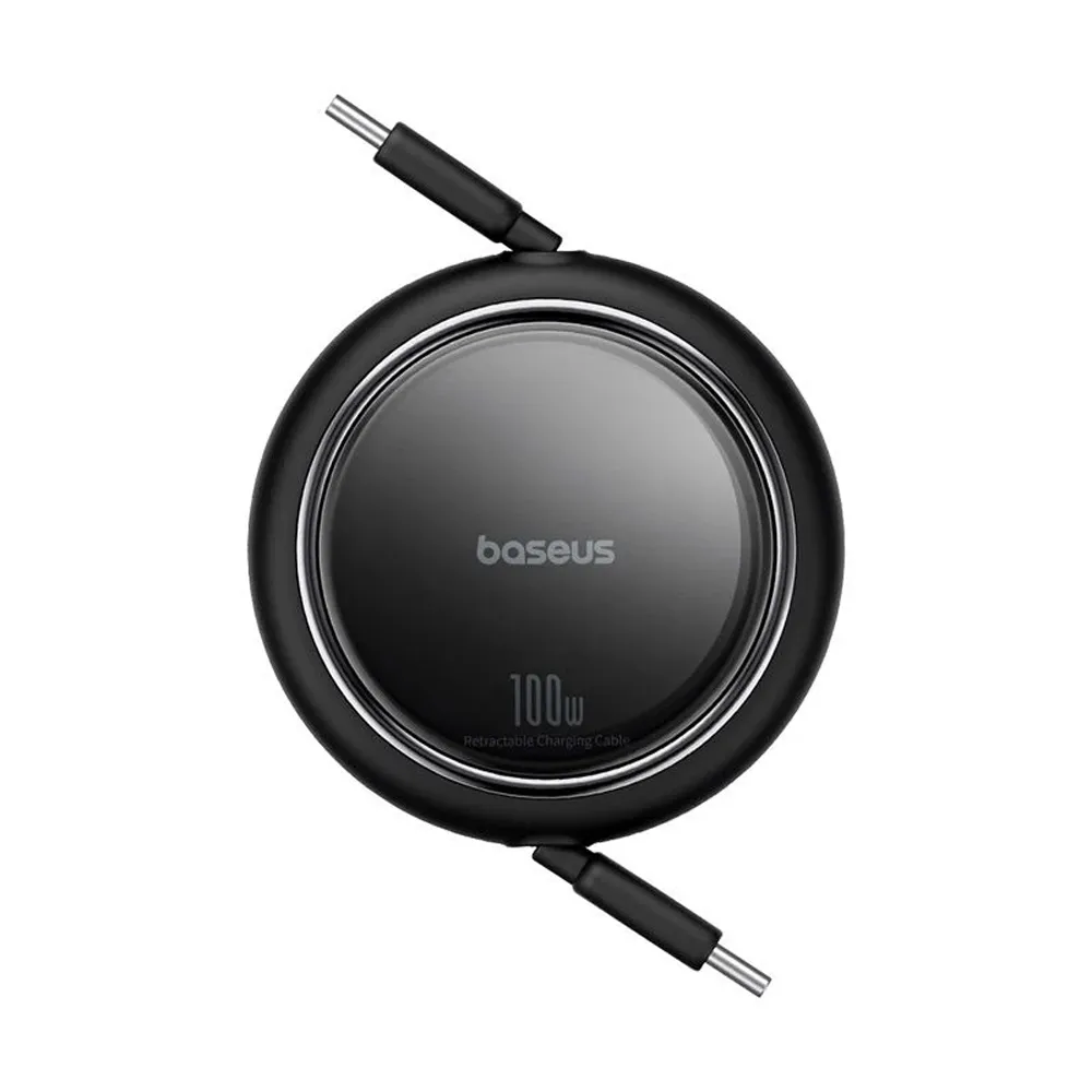 [P10364500111-00] Baseus‏Free2Draw‏Retractable‏Cable‏C→C100‏W‏ 1m Black