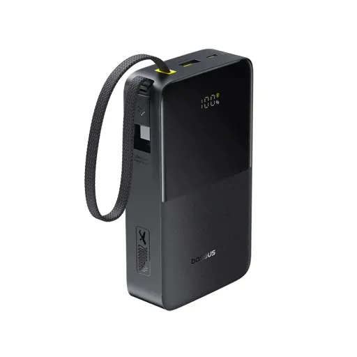 [E0027701] Baseus EnerFill FC51 Bipow2 Pro Power Bank 20000mAh 22.5W (Built-in Cable) (Black)