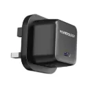 Powerology 45W Single Port Type C UK GaN Adapter With C to C cable