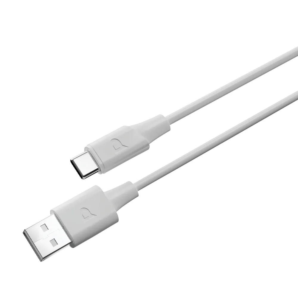 Powerology USB-A to USB-C TPE Jacket Over-Molded Cable 1.2 Meter - White