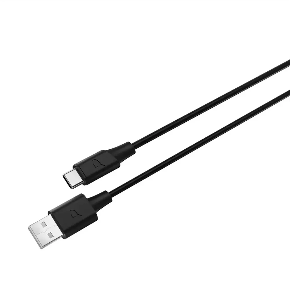 Powerology USB-A to USB-C TPE Jacket Over-Molded Cable 2 Meter - Black