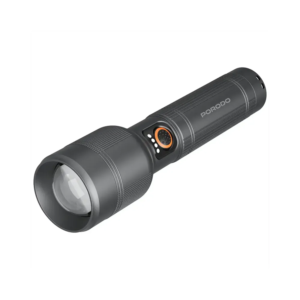 Porodo LumaLite 30W Led Waterproof Flashlight with USB -C Rechargable+500M Throw+