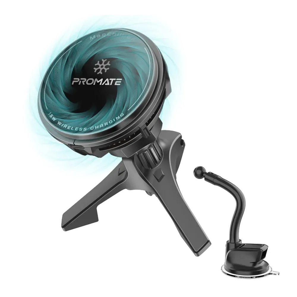 [MagChill-GA] Promate ActiveCool Cradleless 15W MagSafe Compatible Wireless Charger Mount