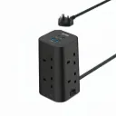 Anker - 20W Power Strip (12-in-1) 8 AC Outlets, 2 Type-C Outlets, and 2 USB Outlets