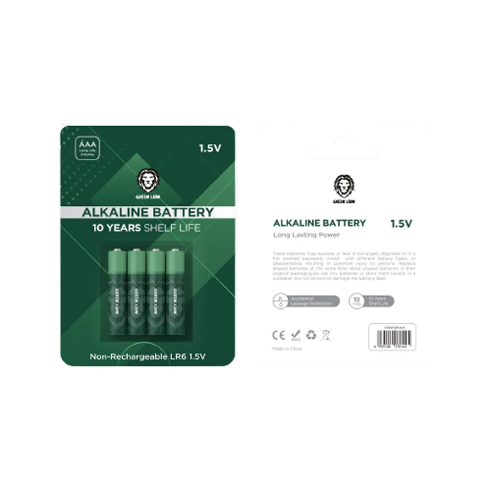 Green Lion Alkaline Battery AAA (4pcs/pack) 271,400mAh/1.5V