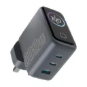 Powerology Voltflow 100W AVS GaN Wall Charger with TFT Screen - Grey