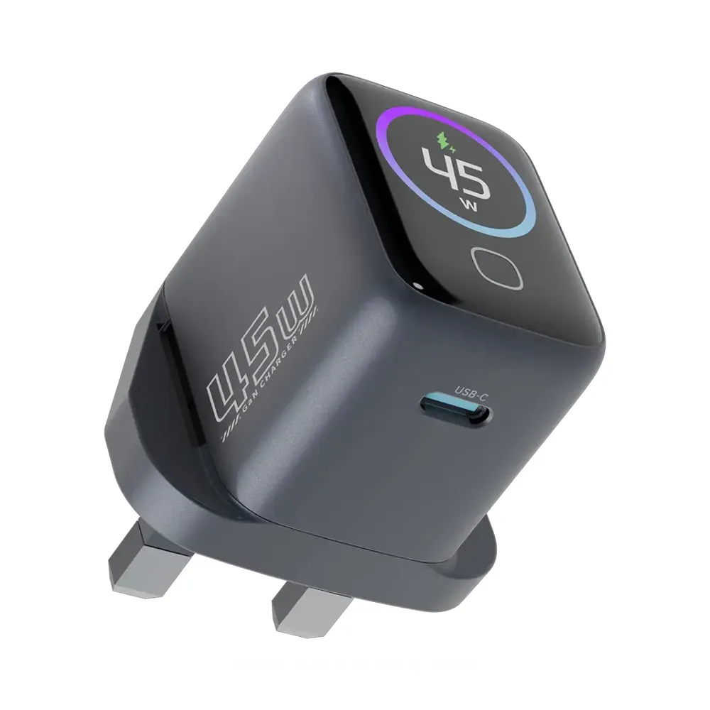 [PWCUQC069CGY] Powerology Voltflow 45W AVS GaN Wall Charger with C to C Cable