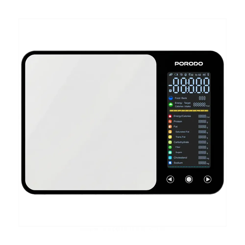 Porodo Lifestyle Kalio Smart Food Kitchen Scale Measuring Tape with Nutritional Calculator - Silver