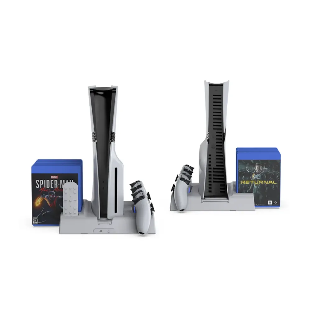 DOBE Vertical Cooling Stand with Controller Charging Dock For PS5 / PS5 Slim