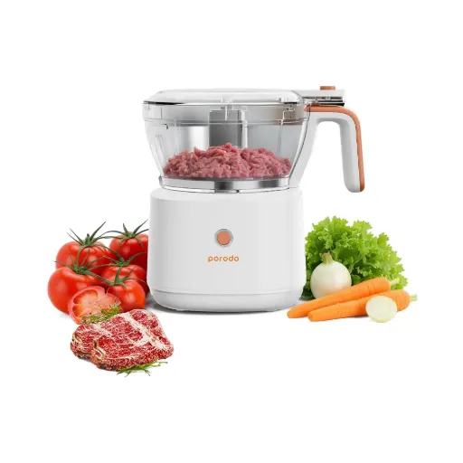 [PD-LS41FPR-WH] Porodo LifeStyle Portable Electric Meat Chopper 88W 1L - White