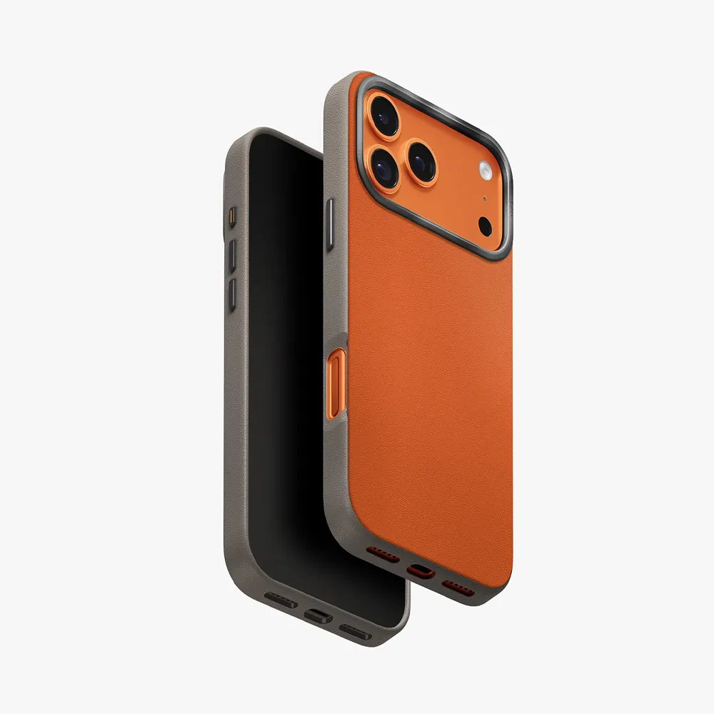 [UNIQ-IP6.9(2025)-, LDSFORGFORY] UNIQ LYDEN DS IPHONE 17 PRO MAX (Orange/Gray)