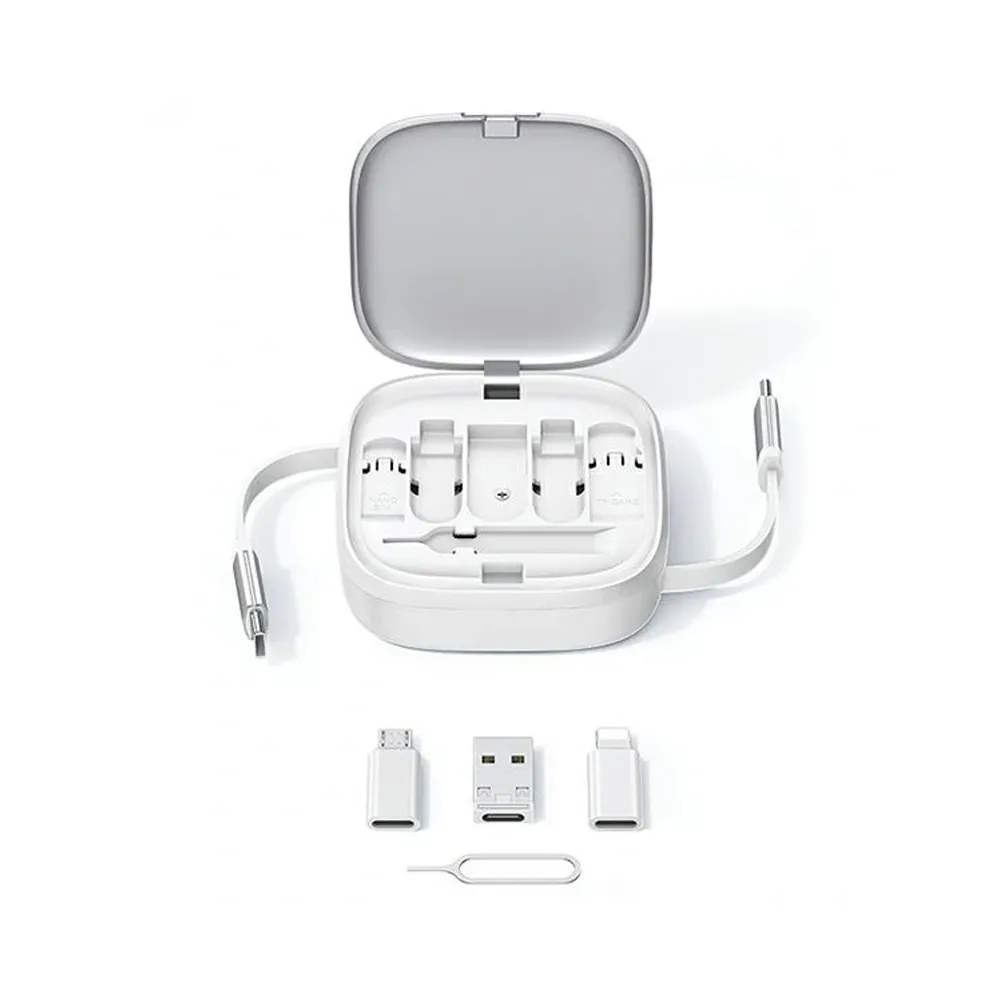 USAMS 3in1 cable MicroUSB/ USB-C /Lightning 60W-silver