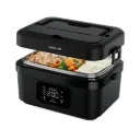 Green Lion Portable Lunch Box with Built-In Battery & Electric Heating - Black