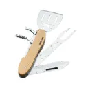 Green Lion Multifunction BBQ Tool Set - Wood