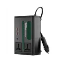 Green Lion GC-300 Car Inverter 7-In-1 Multi-Port with DC to AC & DC 12.8V - Black