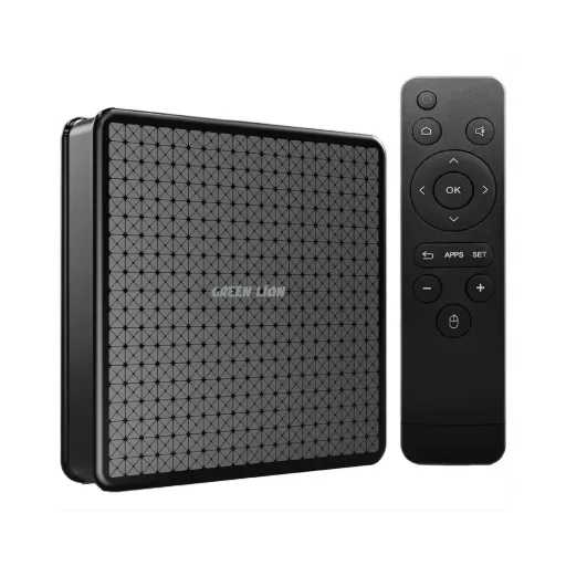 [GNANDTVBOXBK] Green Lion Android TV Box 4K with Remote Control - Black