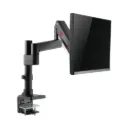 GAMEON GO-2083 Pole-Mounted Aluminum Heavy-Duty Gas Spring Single Monitor Arm, Stand
