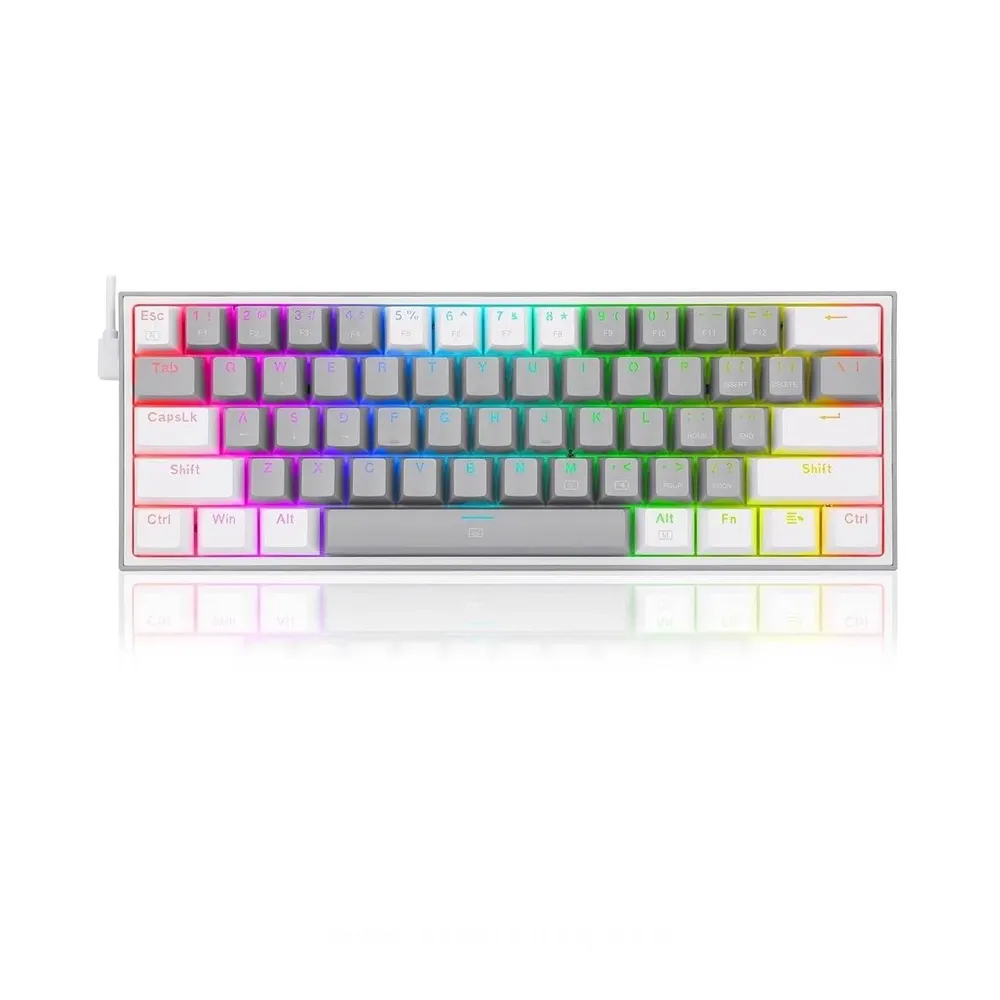 Redragon Fizz RGB Wired Mechanical Gaming Keyboard (Gray White) (K617-RGB)