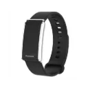 Porodo Trackfit Screenless Silicone Fitband Blackstrap Silver Case