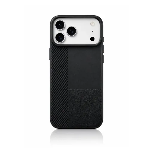 BUVU CARBON LEATHER CASE (181) IPH17PM (Black)