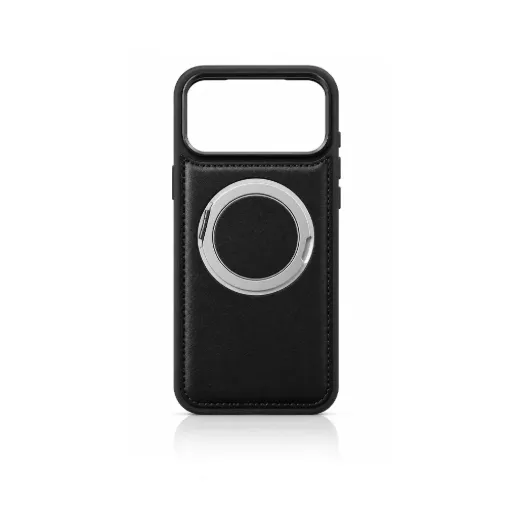 BUVU CLOTHE 360 LEATHER MAGSAFE CASE (173) IPH17PM (Black)