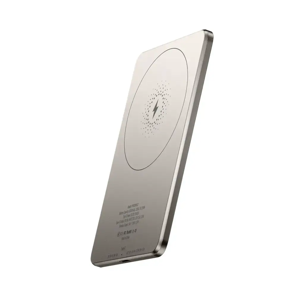 Powerology Ultra-Thin 5000mAh MagSafe Power Bank  (Blue)
