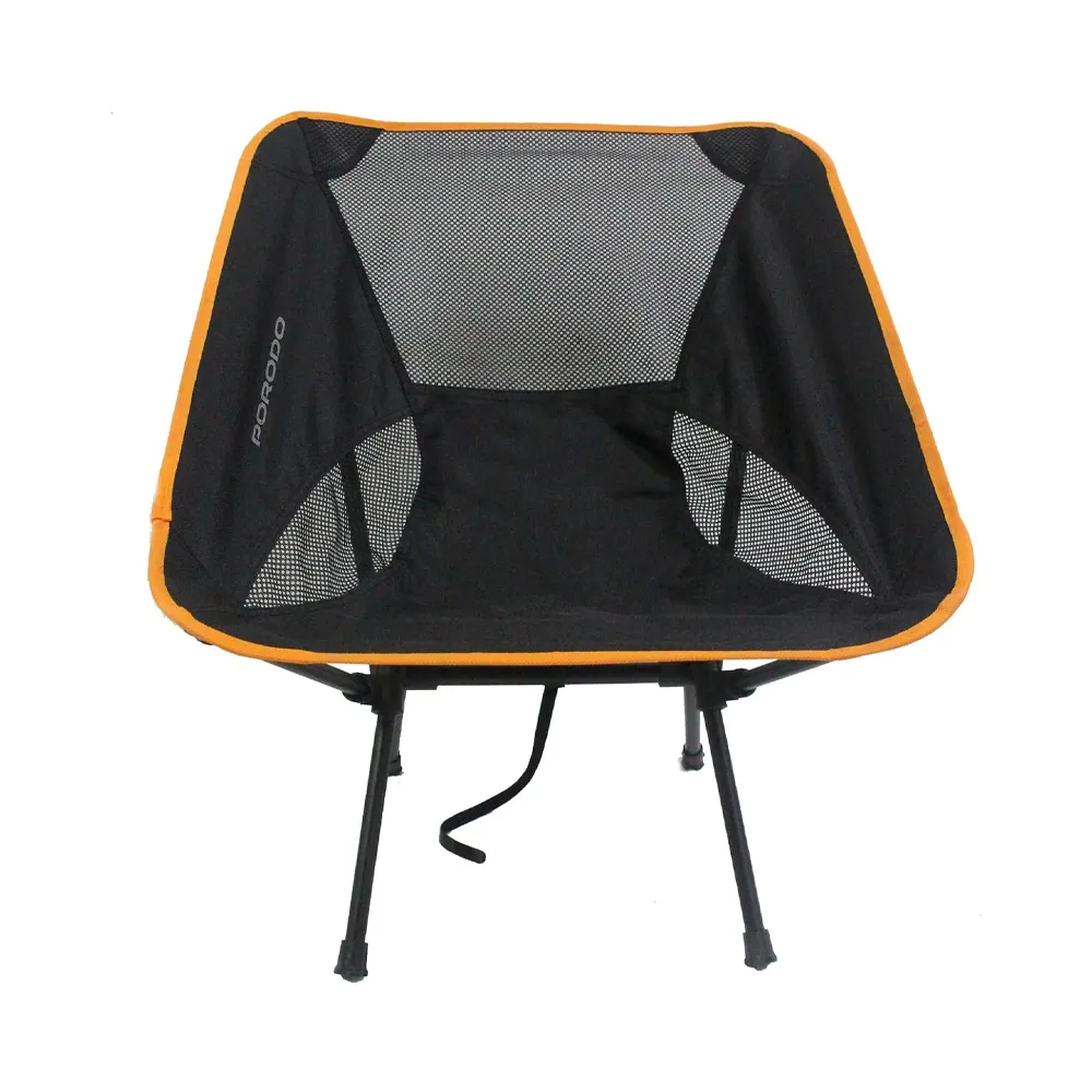Porodo Lifestyle Mesh Fabric Comfort Camping Chair with Handy Storage Pouch - Black