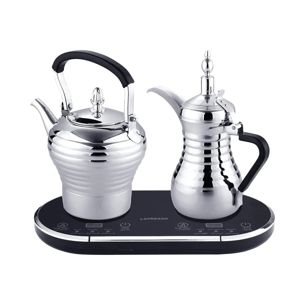 LePresso Dallah Electrical Arabic Coffee and Tea Maker 1600W - Silver