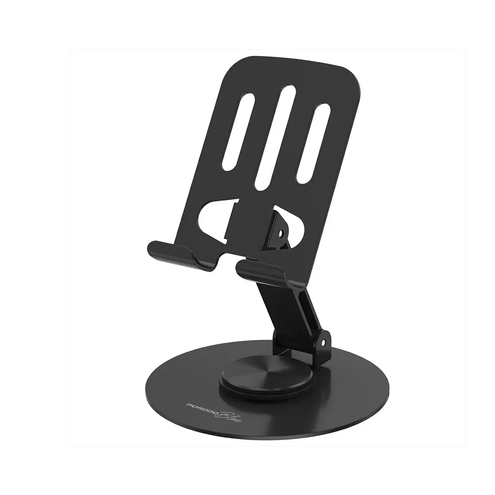 Porodo Blue 360 Degree Rotating Desktop Phone Holder - Black