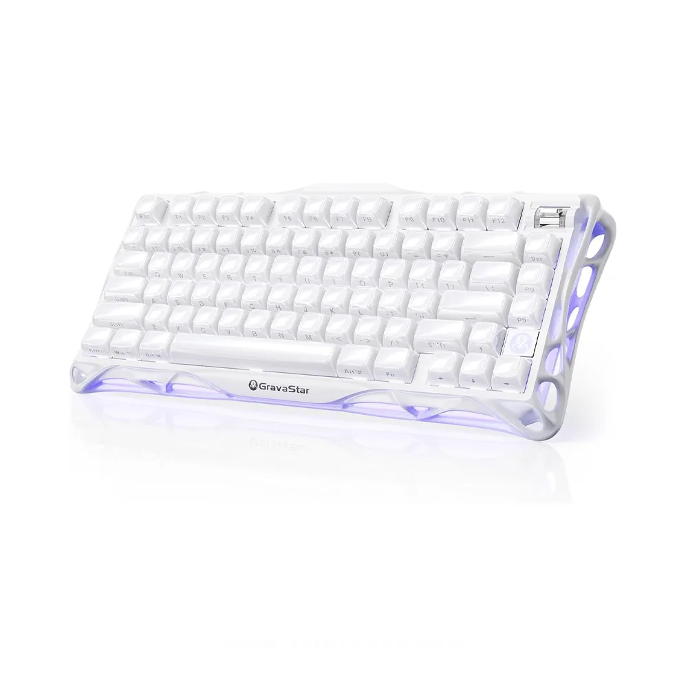 GravaStar Mercury K1 75% White Wireless Keyboard