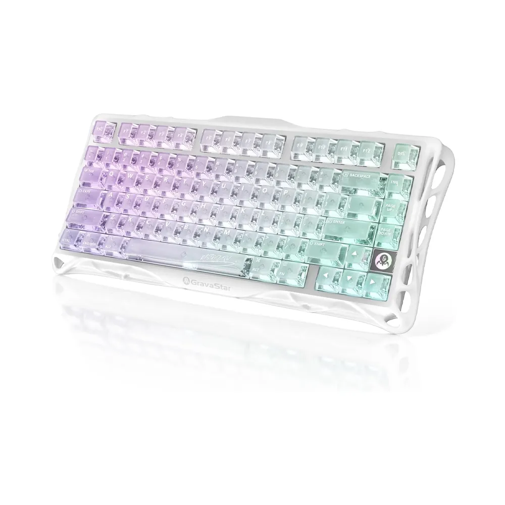 GravaStar Mercury K1 Lite Wireless Gaming Keyboard - Crystal Aurora
