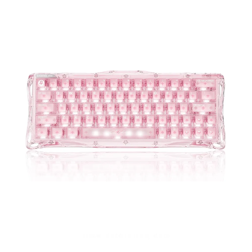 [GS V60_XTAL_PNK] GravaStar Mercury V60 Wired Gaming Keyboard - Crystal Rose