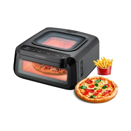 [PDLFSTLF30BK] Porodo Lifestyle Crisp Cook 3-In-1 Air Fryer, Pizza, Oven - Black