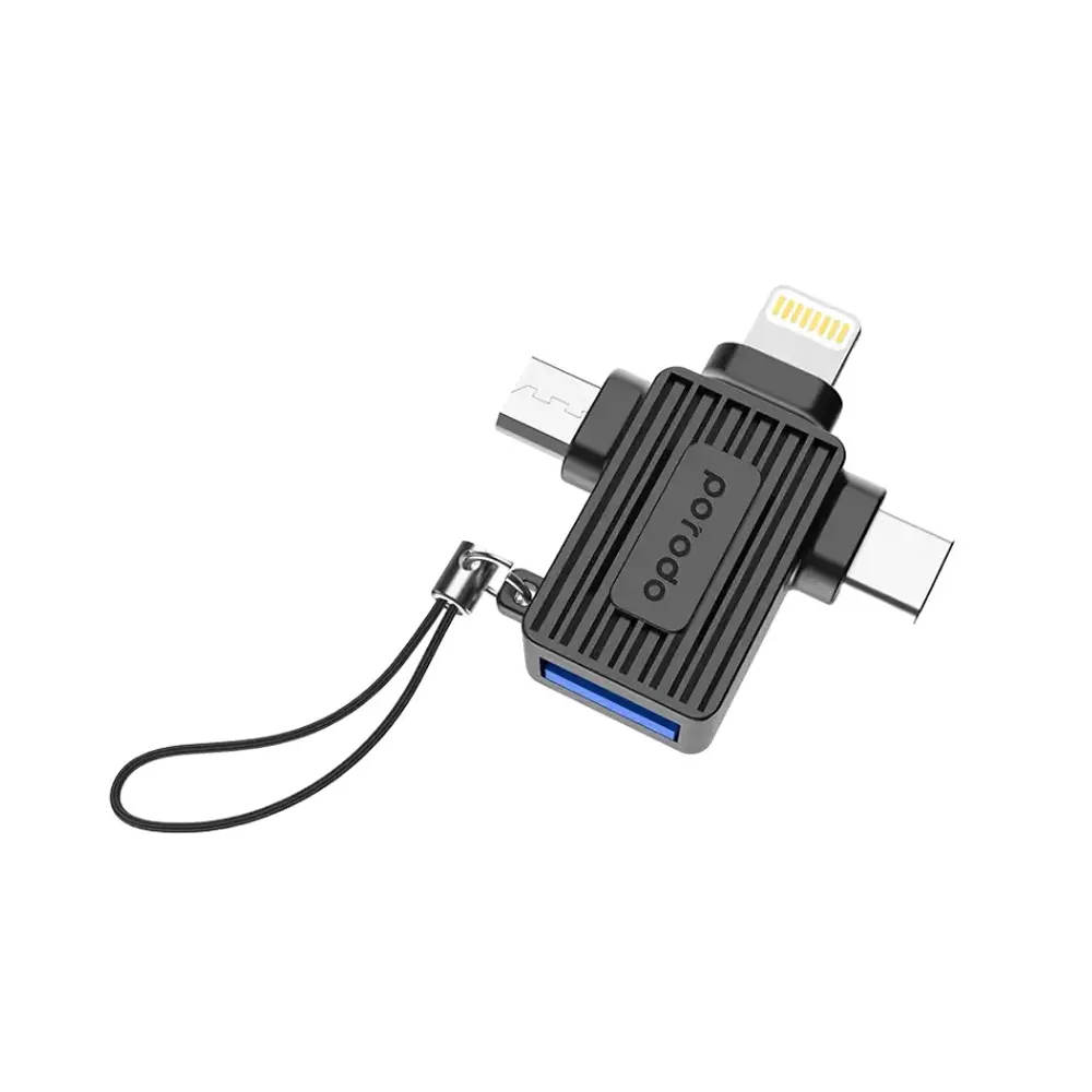 [PD-CBL0025-BK] Porodo OTG Adapter - Black