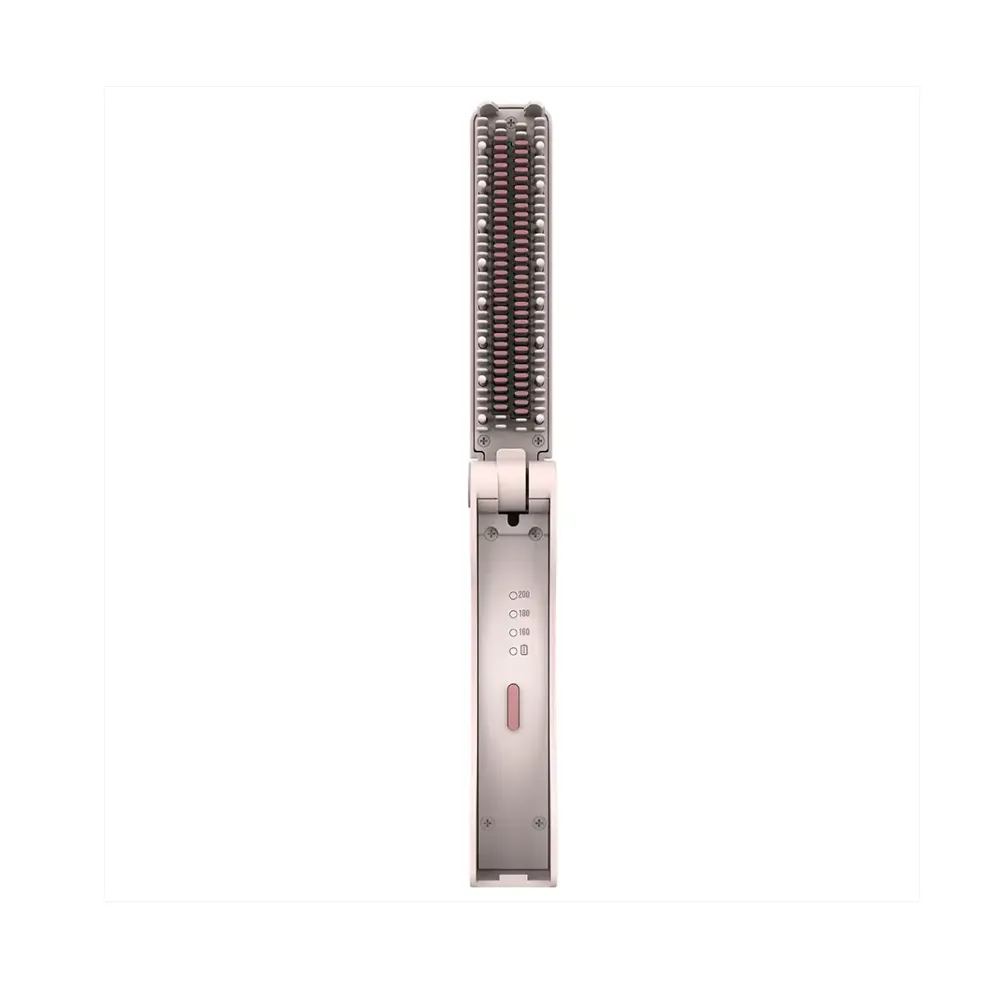 Porodo Foldable Mini Straightener Brush - Pink