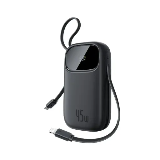 [E0028C00] Baseus EnerFill FC31 QPow 3 Digital Display 10,000mAh 45W Power Bank with USB-C + Lightning Cables