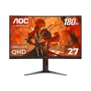 AOC 27-Inch QHD 180Hz 0.5ms HDR10 Curved Gaming Monitor with Adaptive Sync - Black/Red - CQ27G4