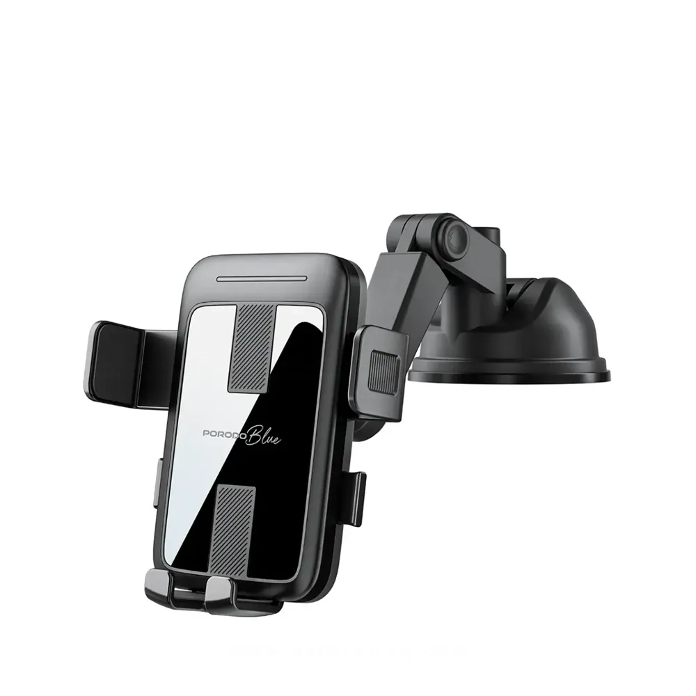 Porodo Blue Car Phone Holder Multi-Surface Mounting - Black