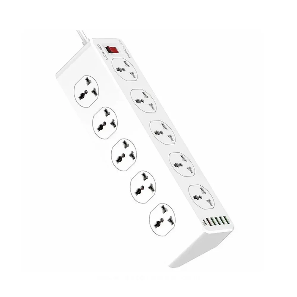 LDNIO Power Strip 10 Power Socket 6 USB 3.4A 5V 2500 Watts