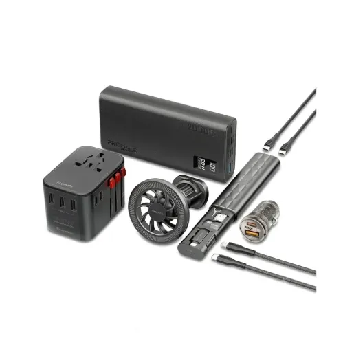 Promate PowerGear-Pro 7in1 Portable Essential Electronic Accessories Travel Kit