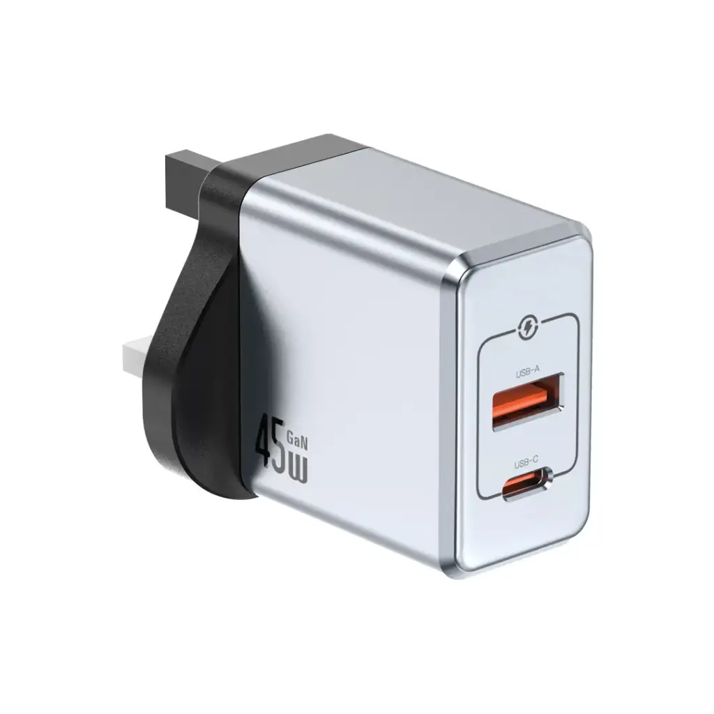 [GNGAN45WUKGY] Green Lion GaN Premium UK Plug Wall Charger 45W