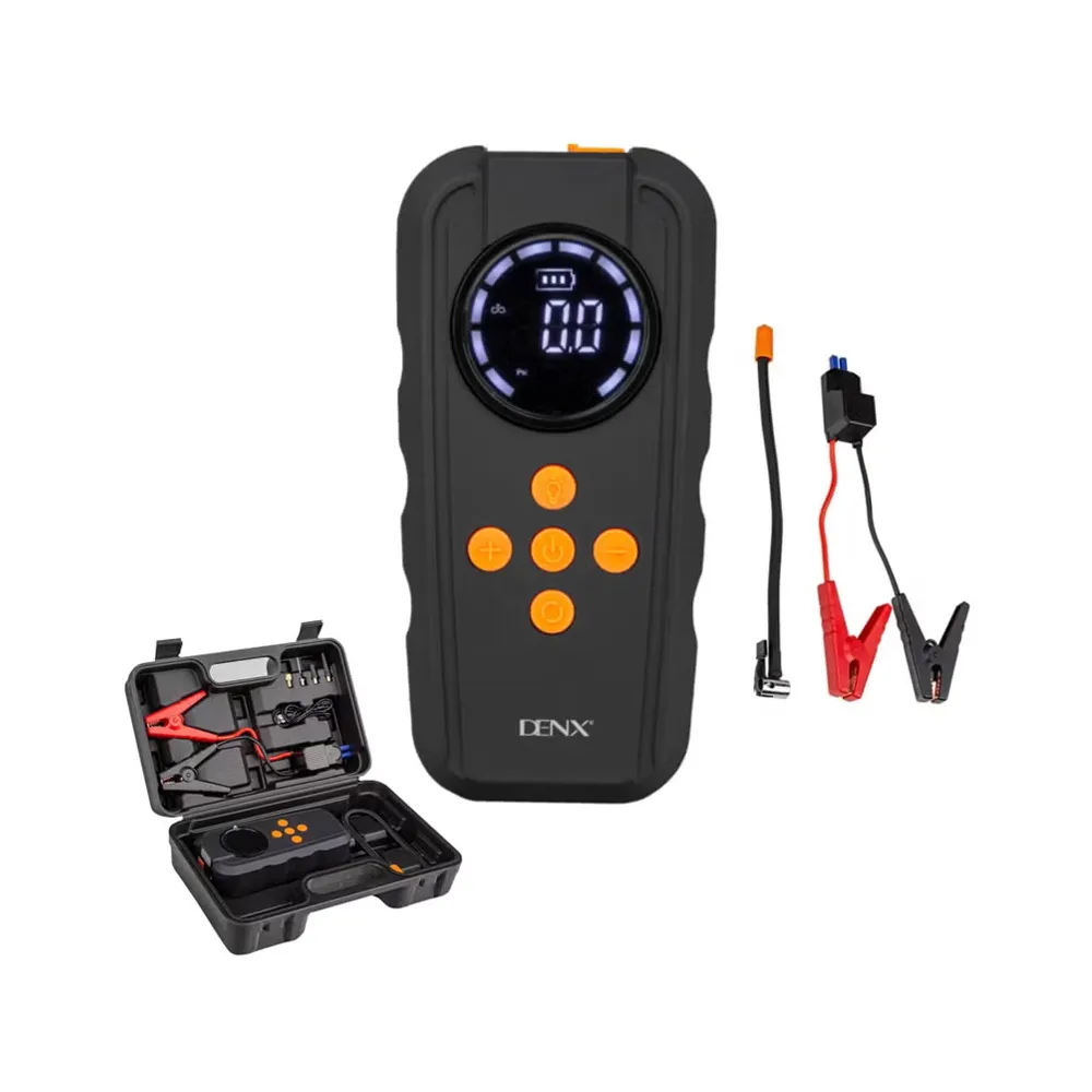 Denx DX2592 6000 mAh portable car starter battery with built-in air blower