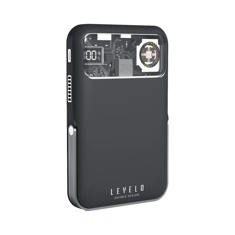 Levelo Osaka Portable 10000mAh Power Bank - Dark Grey