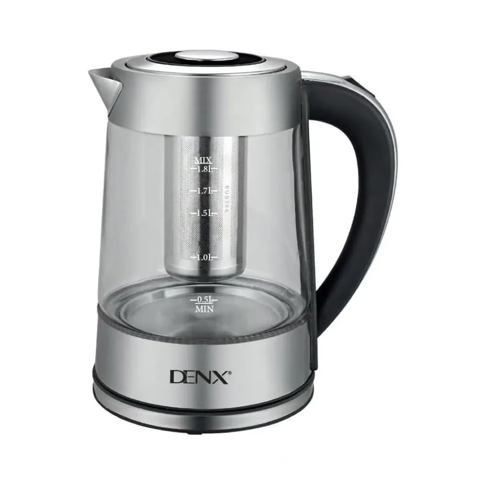 DENX DX3408 Electric Borosilicate Glass Kettle 1.8L